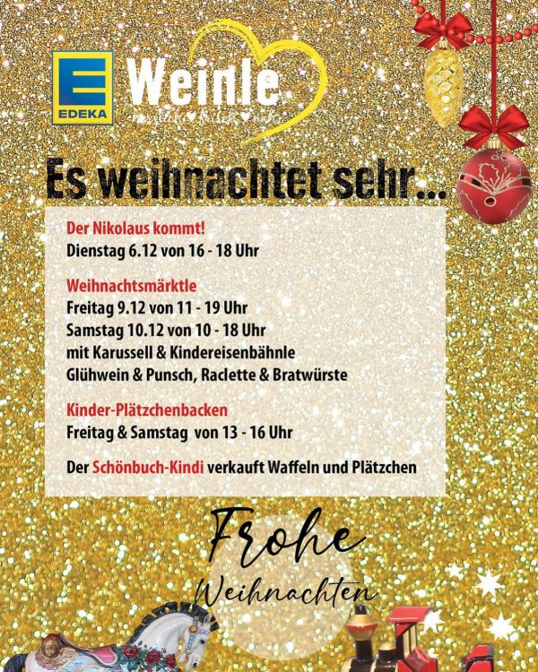 Edeka Weinle Weihnachtsmärktle 2023 in Gärtringen