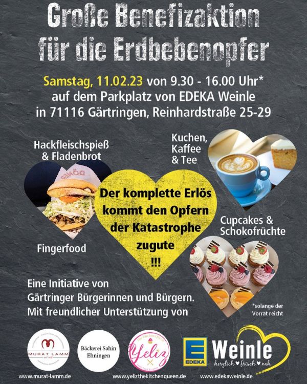 Benefizaktion für Erdbebenopfer 2023