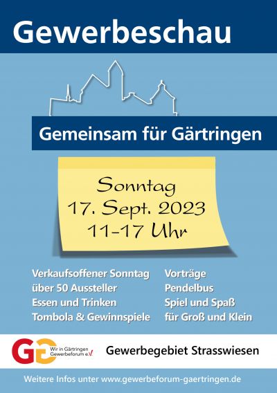 Plakat zur Gewerbeschau in Gärtringen 2023