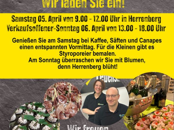 Plakat zum Kundenfrühstück in Herrenberg