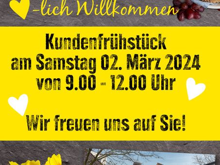 Plakat zum Kundenfrühstück in Herrenberg